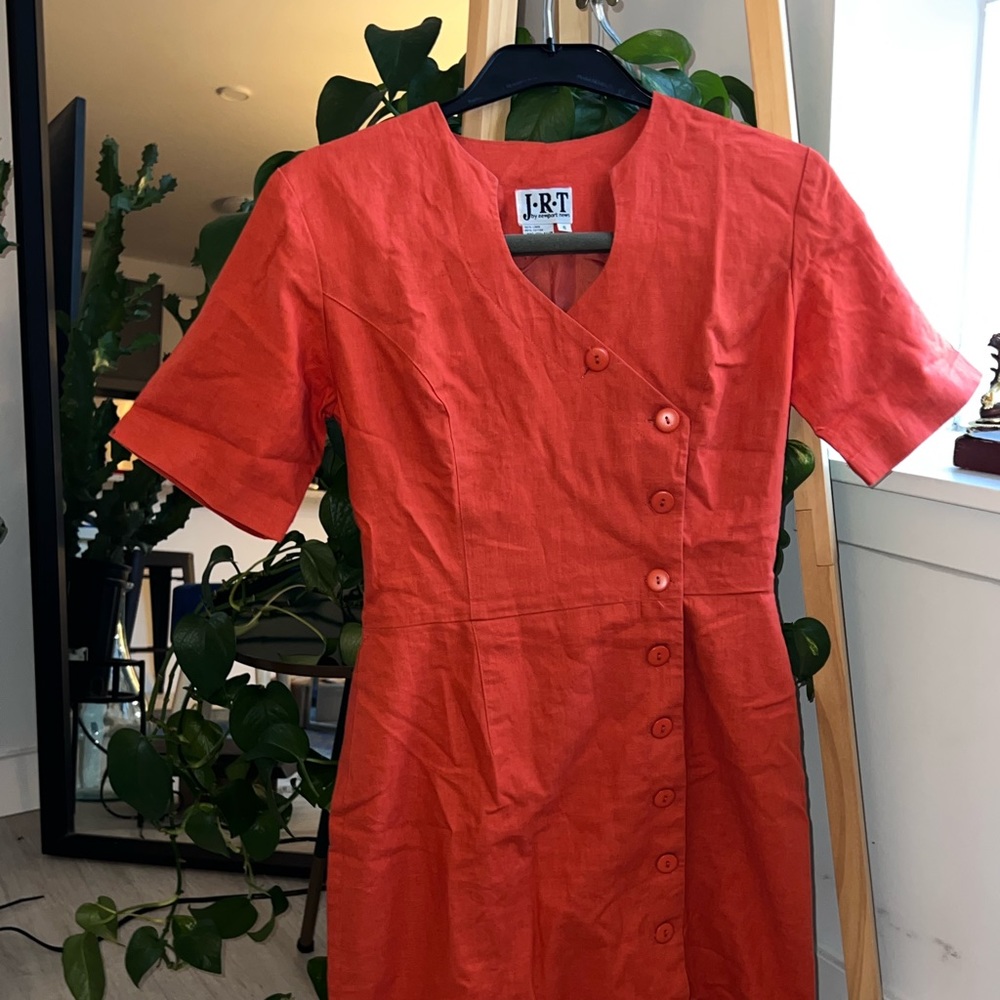 JRT by Newport News front button dress - Picture 4 of 9